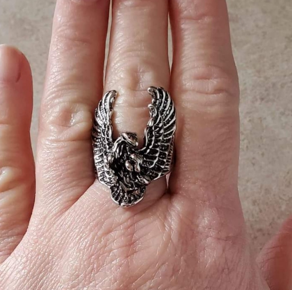 New no tag Stainless steel eagle ring size 11